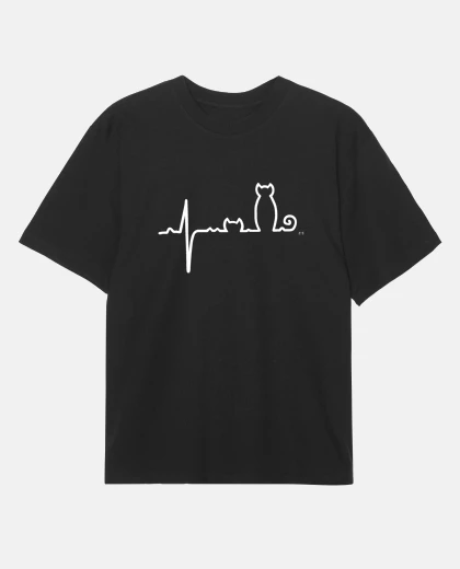 T-shirt ellettro gatto ogram blank gatto os