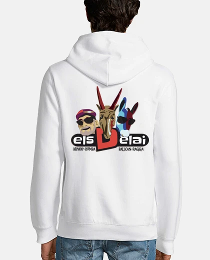 Sweat els delai. homme, pull à capuche, blanc