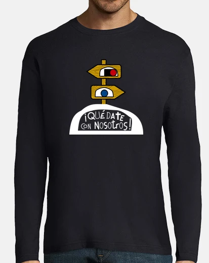 Camiseta Emaus quedate dark manga larga big