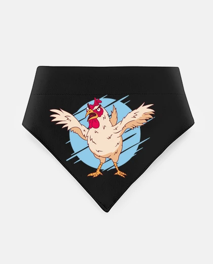 Mascotas emblema dell&#39;umorismo del pollo crazy francia