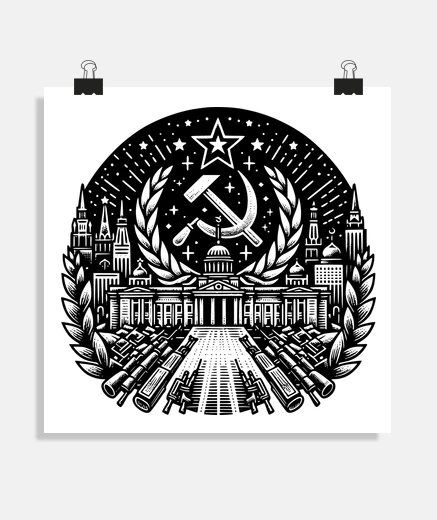 Poster emblème communiste soviétique