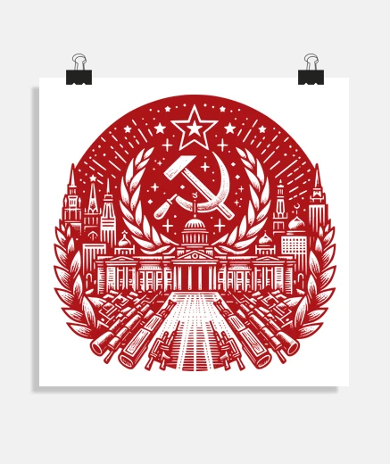 Poster emblème communiste soviétique
