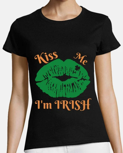 Tee-shirt embrasse-moi je suis irlandais St Patri