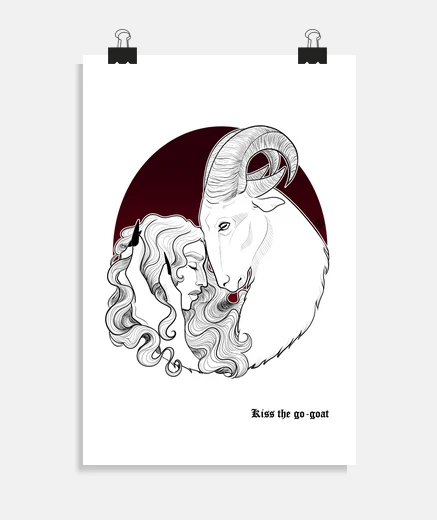 Poster embrasser la chèvre