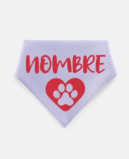 Mascotas empreinte de chien avec coeur