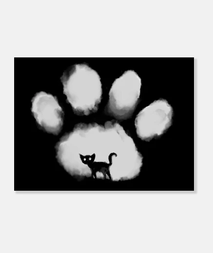 Tableau empreinte de patte de chat