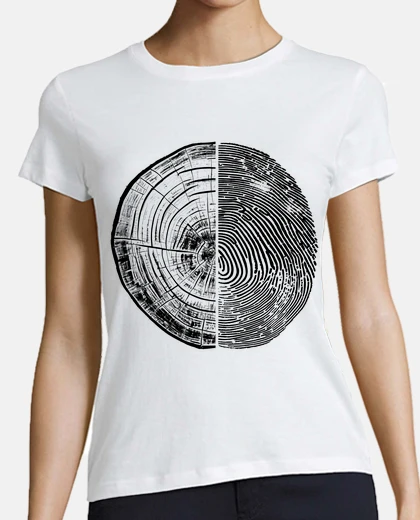 Tee-shirt empreinte digitale et du bois homme