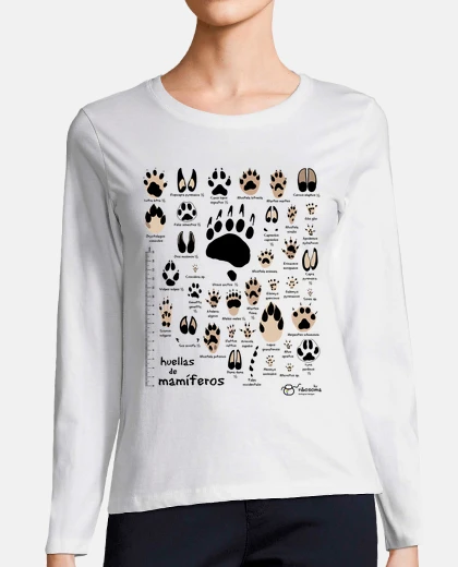 Tee-shirt empreintes scientifiques de mammifères 