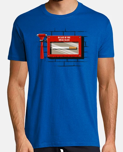 Tee-shirt en case d'incendie bris de glace