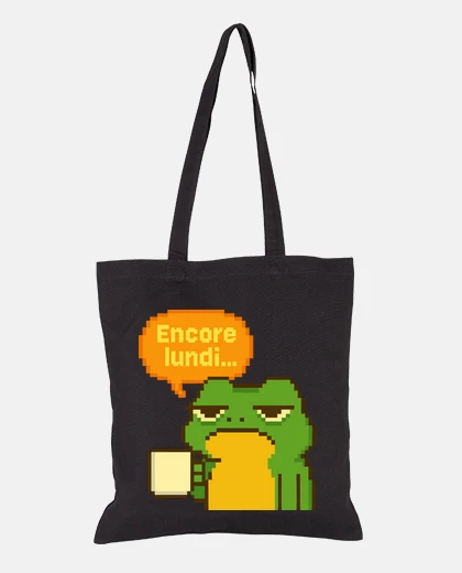 Sac Encore lundi humour grenouille