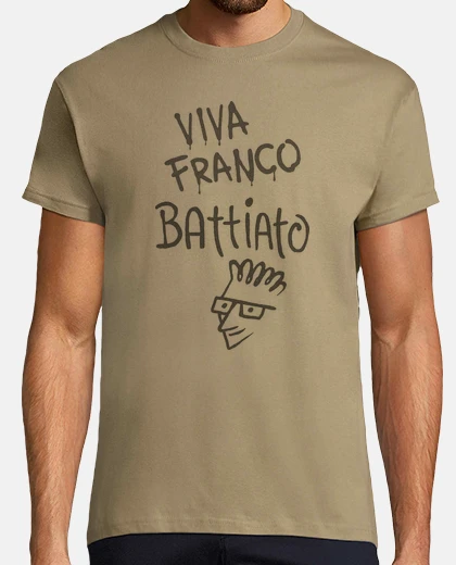 Tee-shirt encre noire viva franco battiato