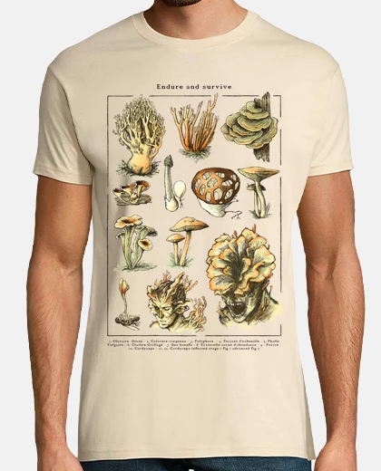 T-shirt endure and survive - the last of us - cordyceps mushroom dark