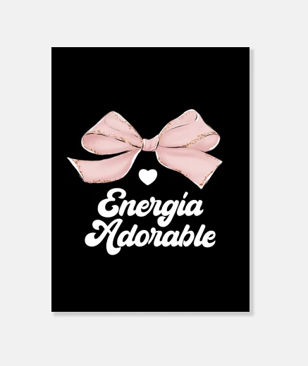 Tableau energía adorable joli noeud rose