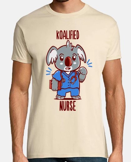 Camiseta enfermera koalified - koala animal pun - camiseta para hombre
