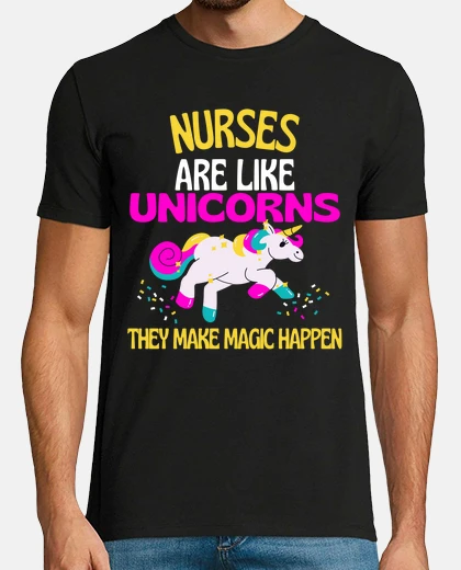 Camiseta enfermera unicornio unicornio mágico en
