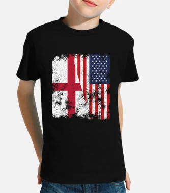 england usa flag half american