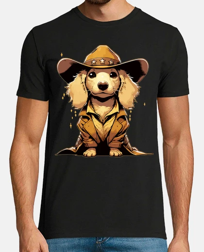 T-shirt English Cream Dachshund Cowboy Dog