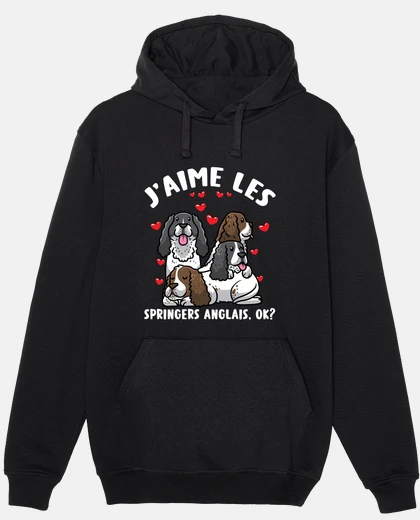 Hoodie english springer dog heart english