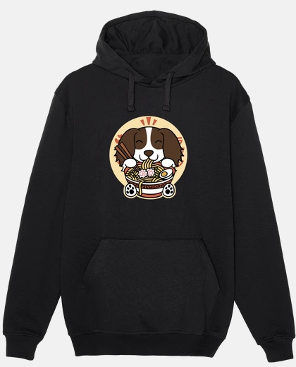 Hoodie english springer spaniel dog ramen