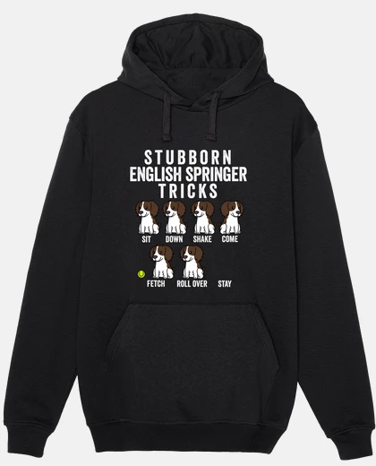 Hoodie english springer spaniel stubborn dog