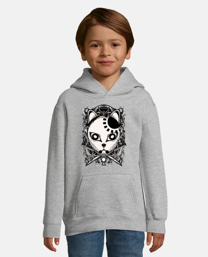 Kids Engraving Demon Slayer Mask - Dark