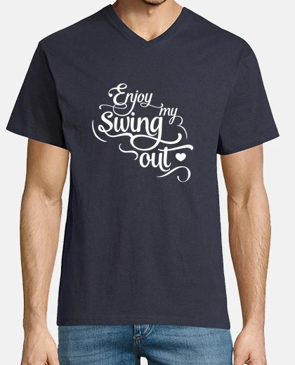 T-shirt enjoy il mio swing fuori semplice - bianco