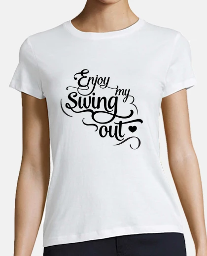 T-shirt enjoy il mio swing fuori semplice - nero