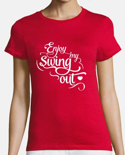 T-shirt enjoy my swing out simple - white