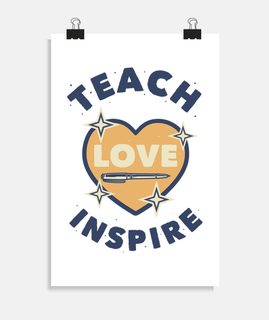 enseñar amor inspirar diseño de maestro
