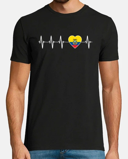 Tee-shirt équateur drapeau coeur love équatorien