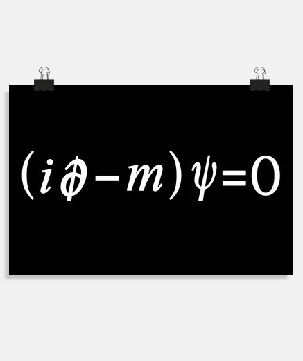 Poster equazione di dirac