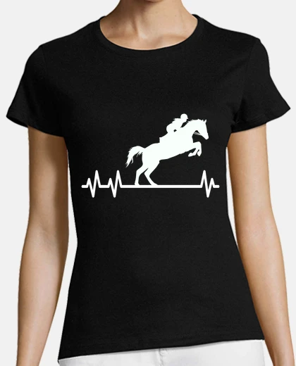 Tee-shirt équestre battement de coeur chevaux pou