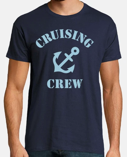 T-shirt equipaggio da crociera - ancora - azzur