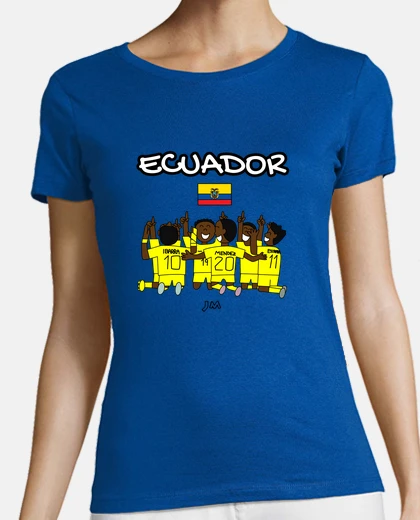 Tee-shirt équipe de football de l&#39;equateur - dessin du monde