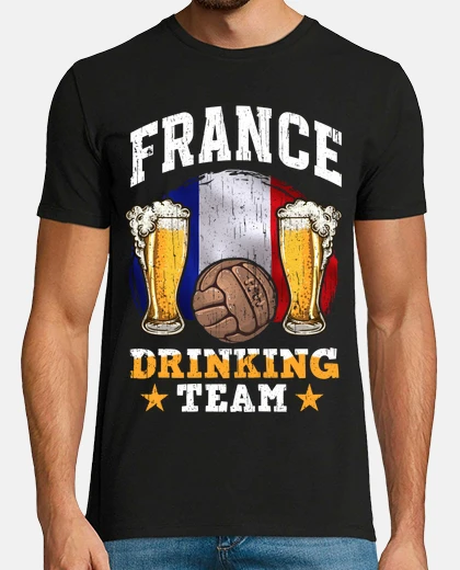 Tee-shirt équipe de france buvant du football et 