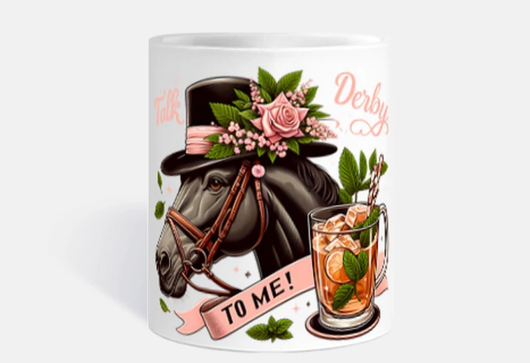 Tazza equitazione cavalli corse di cavalli