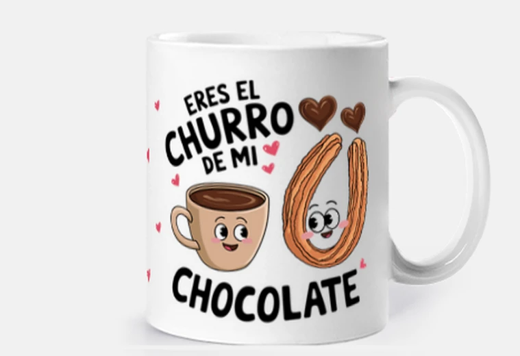 Taza Eres el churro de mi chocolate regalos originales pareja regalos originales novio