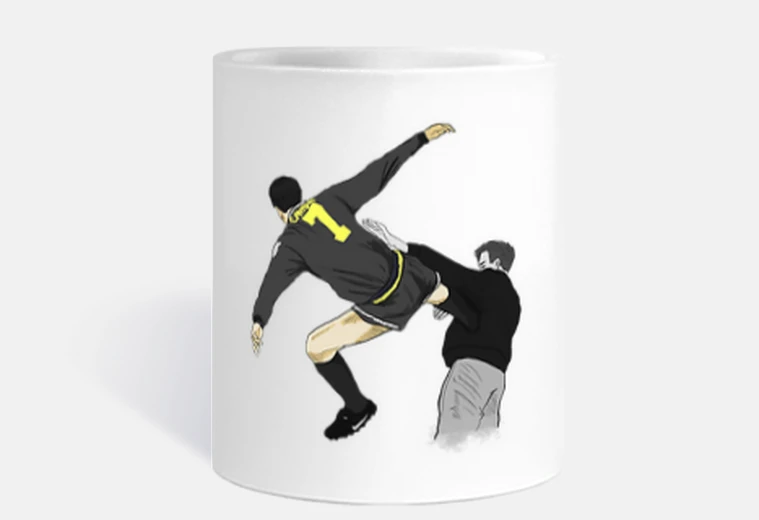 Cup eric cantona antifascist kick mug