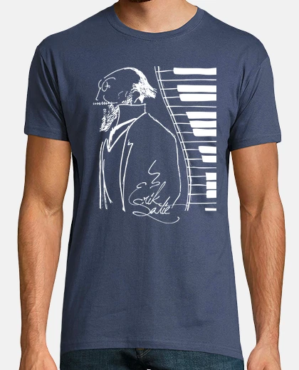 Tee-shirt erik satie piano blanc