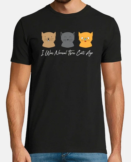 T-shirt ero normale tre gatti fa gattino felino fa le fusa