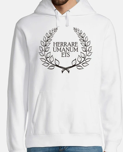 Sudadera Errare humanum est, con errores