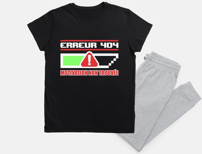 Pyjama Erreur 404 Motivation non trouvée