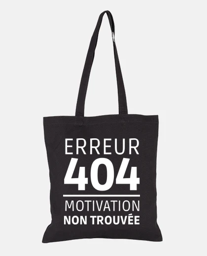 Sac erreur 404 motivation non trouvée cadeau