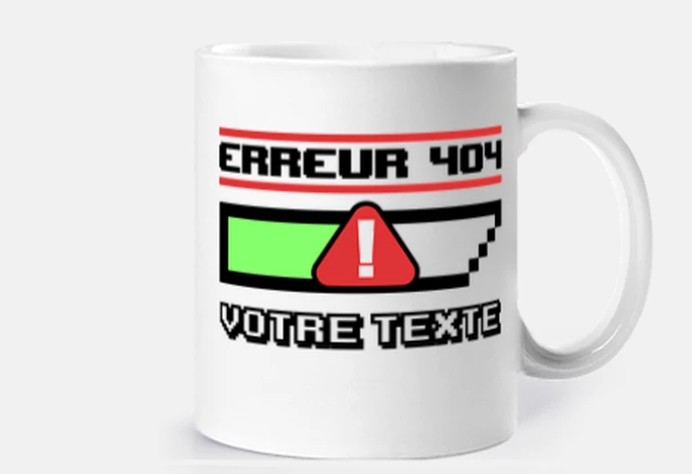 Mug Erreur 404 personnalisable