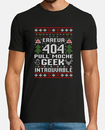 T-shirt errore geek 404 brutto maglione non tro