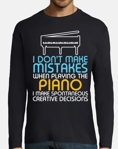T-shirt errore umorismo pianistico