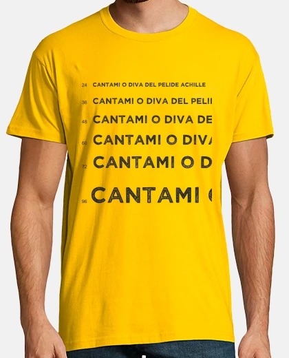 T-shirt ErSa. Cantami o Diva Font Windows nero