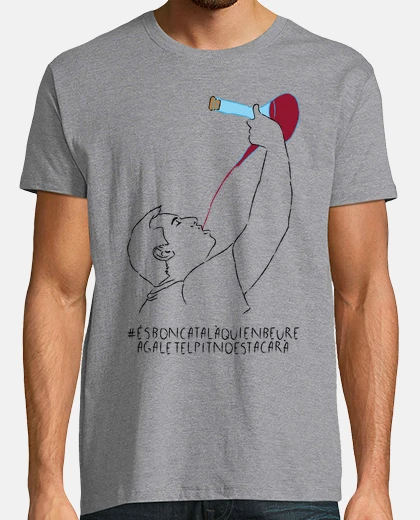 Camiseta És bon català qui en beure a galet el pit no es tacarà