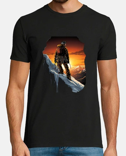 Tee-shirt escalade sur glace grimpeur sur glace n
