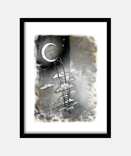 Cadre escalier à la lune